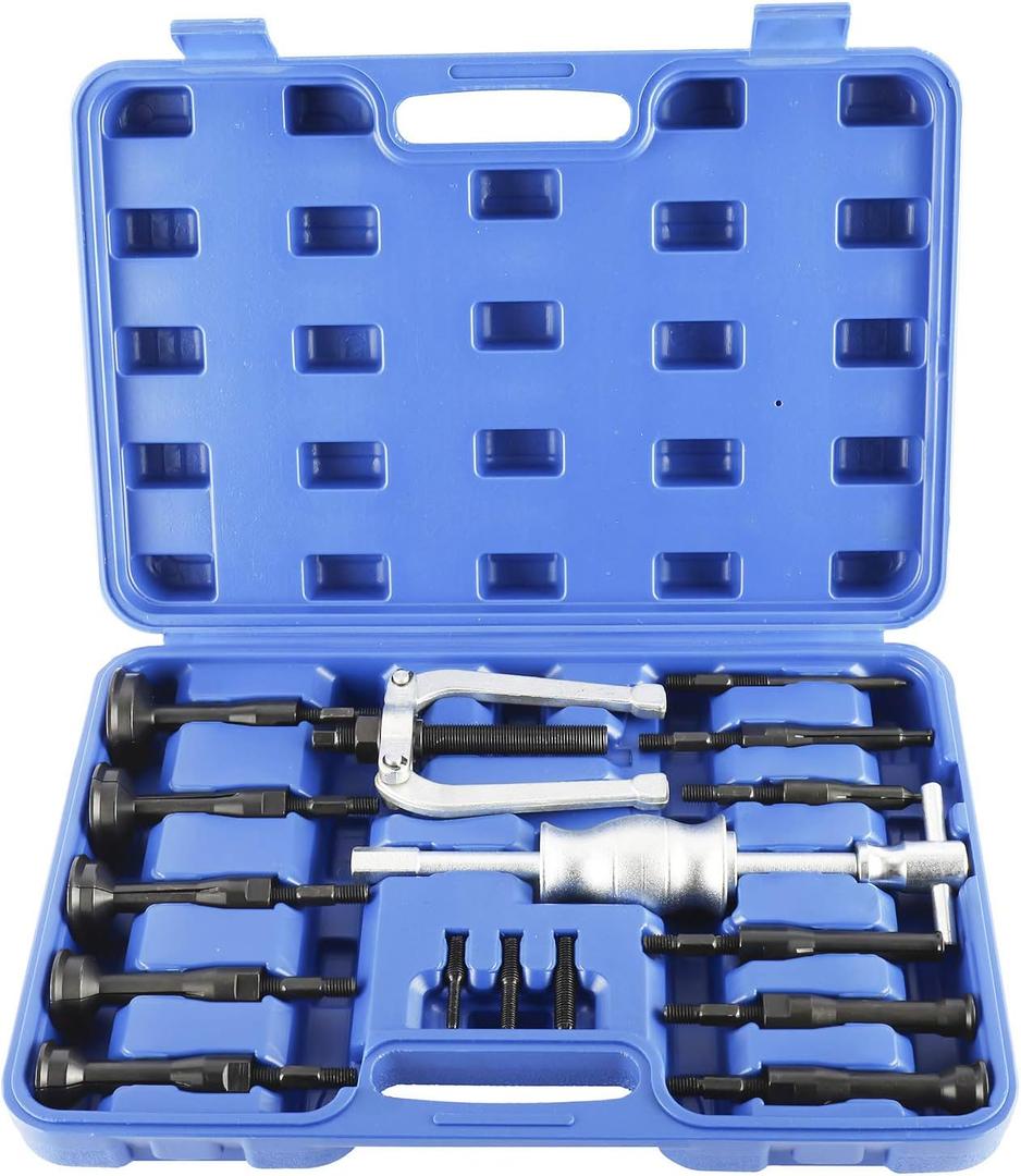 KUNTEC Blind Inner Bearing Race and Seal Puller Hole Remover Extractor Set Slide Hammer Tool Kit