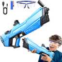 Electric Water Gun for Kids Adults with Led Light, Outdoor Automatic Suction Squirt Guns Backyard Game, Water Guns Summer Beach Pool Lawn Party GamesBlue