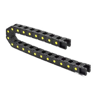 Plastic Drag Chain Cable Carrier Closed Type with End Connectors R150 25 x 77mm L1000mm for Electrical CNC Router Machines