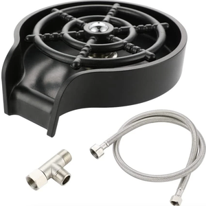 Homewerks GR001SS Glass Rinser for Kitchen Sinks, Bar Glass Rinser Stainless Steel (1.2 GPM)