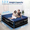 CHERIMOR Queen Air Mattress with Built in Pump, 18" Raised Comfort, Multi-Layer Leakproof, Heavy-Duty Support Blow Up Mattress, 800lbs High Capacity, 3 Min Inflation for Home Camping Guests