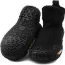 CINDEAR Boys Girls Toddler Shoes Barefoot Shoes Kids Breathable Non-Slip Sneakers Sock Shoes Tennis Shoes Slip on Shoes (8.5 Toddler, Black)