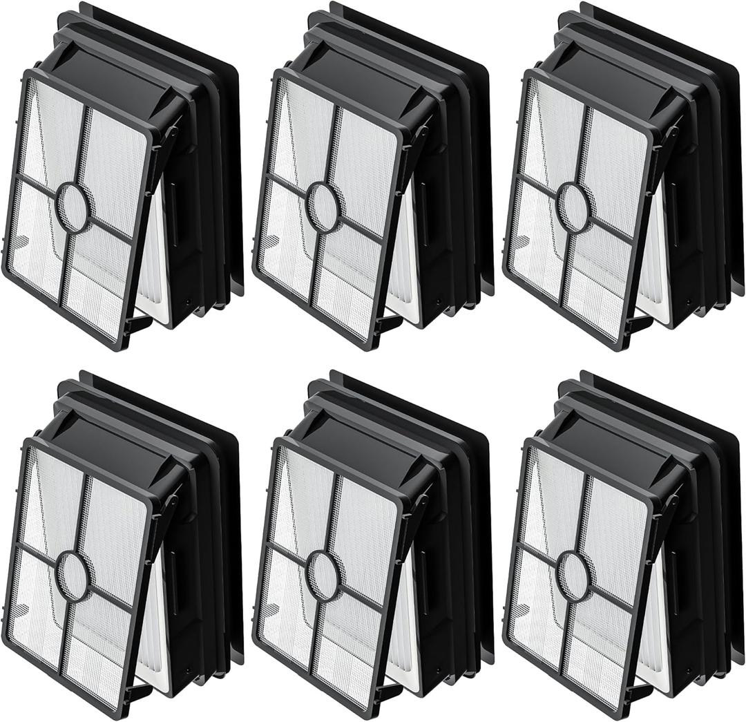 6 Pack 1866 Filters Compatible with Bissell Crosswave 3888A 1785 2210 2211 2304 2306 2551 2554 2590 2593 2596 CrossWave Cordless Max All in One Wet-Dry Vacuum Cleaner, Compare to Part # 1608684