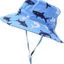 Sarfel Baby Sun Hat Toddler Summer Hats UPF 50+ Baby Bucket Hat Kids Beach Hats for Baby Boys (Blue, XL)