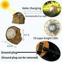 EiGreen Solar Garden Rock Lights Outdoor, 2 Pack 10 LED Waterproof Solar Powered Rock LightYard Landscaping Spotlights, for Indoor and Outdoor Decoration
