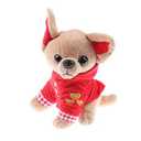 SUSHAFEN Stuffed Puppy Toy Plush Dog Doll Animal Pillow Birthday Gift Present Cute Dog Ornaments Decoration Handicraft House Desktop Decoration Prop, 17cm/ 6.7"