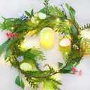 LOMIMOS 6FT Spring Lighted Birch Garland,Battery Operated Twig Vine with Timer 48 Lights for Xmas Spring Thanksgiving Wedding Party Decoration Fireplace Mantle Wall