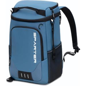 SPARTER Backpack Cooler Insulated Leak Proof 33/49 Cans, 2 Insulated Compartments Thermal Bag, Portable Lightweight Beach Travel Camping Lunch Backpack for Men and Women (Blue)