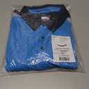 LULY YANG DSP Men's Active Polo - Long Sleeve (Blue) 5X-Large