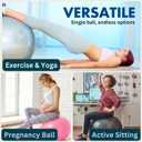 ProBody Pilates Exercise Ball - Multiple Sizes Gym Grade Balance Ball for Fitness, Yoga, Workout, Pregnancy & Physical Therapy, 75 CM 