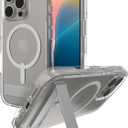 ZAGG Crystal Palace Snap with Kickstand Case for iPhone 16 Pro - MagSafe & Wireless Charging Compatible, Survives Drops Up to 13ft, Textured Grip, Eco-Friendly, Clear