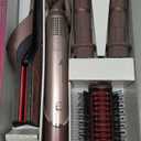 Shark FlexFusion Hair Straightener & Powerful Hair Dryer with Fusion Hair Brush, Ceramic Air Styler with Auto-Wrap Curlers & Concentrator, Ceramic Plates, Cosmic Blush HD641S