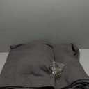 INOVADAY 100% Blackout Curtains for Bedroom, Black Out Curtains 90 Inch Long, Clip Rings Linen Blackout Drapes, Thermal Insulated Room Darkening for Living Room, 2 Panels - Drak Grey,W50xL90