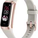 Zeacool Fitness Tracker with 24/7 Heart Rate, Blood Oxygen Blood Pressure Sleep Monitor, Activity Trackers 5 ATM Waterproof,Step Calorie Counter Pedometer Health Smart Watch for Women Men Beige