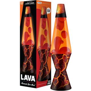 The Original Lava Lamp - 14.5" Volcanic Crags - Classic Liquid Motion Lamp - Red Wax and Orange Liquid - #2078 
