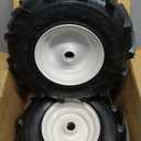 GICOOL 13x5.00-6" Tiller Tire and Wheel, 1" Axle Size, 3-1/8" Centered Hub, 13x5-6 Super Lug Tractor & Trencher Tire Replacement