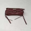 MakeMeChic Women's Shoulder Bags Y2K PU Leather Clutch Small Purse Hobo Bags (One Size, Burgundy)