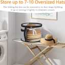 Clear Organizers Hat Box, Cowboy Baseball Cap Storages Box, Hat Organizer Storage Display Case, Wide Brim Hats Boxes for Women Storage, Room Organization (Gray)