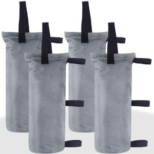 ABCCANOPY Canopy Weights Set of 4-150LBS Sand Bags for Pop up Tent, Weight Bags for Outdoor Gazebo, Trampoline, Pergola, Gray (Without Sand)