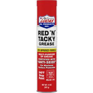 Lucas Oil 10005 Red N Tacky Grease - 14 Ounce Cartridge (Pack of 10)