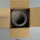 Round Placemats Set of 6 Heat Resistant Vinyl Placemats 15 inch Washable Non-Slip Table Mats Woven Place Mats for Dining Table (Golden Silver, Set of 6)