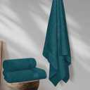 Belizzi Home Cotton 2 Pack Oversized Bath Towel Set 28x55 inches, Large Bath Towels, Ultra Absorbant Compact Quickdry & Lightweight Towel, Ideal for Gym Travel Camp Pool - Teal
