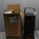 Portable Electric Space Heater - 1500W PTC Ceramic Fast Safety Heat Heaters with Remote, Timer, 70 Swing, LED Display and Child Lock for Office Bedroom Home Indoor Use (Without flame lamp, Black)