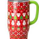 Swig Life 40oz Mega Mug, 40 oz Tumbler with Handle and Straw, Cup Holder Friendly, Dishwasher Safe, Extra Large Insulated Tumbler, Stainless Steel (Christmas Crew)