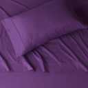 ALightweight Super Soft Breathable Wrinkle-Free Microfiber 3-Piece Bed Sheet Set with 14-Inch Deep Pockets, Twin, Plum, Solid