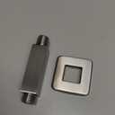 Lordear Polished Chrome Ceiling Mount Shower Arm and Flange, 3" Shower Head Extension Arm Design for Rainfall Showerhead, Square