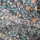 Washable Round Area Rug 5ft for Living Room, Bedroom, Soft Ultra-Thin Non-Slip Vintage Circle Carpet for Kitchen Nursery, Dark Green Boho Floral Dcor