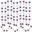 UOUYOO Patriotic Star Streamers Banner Garland 6 Strands 4th of July Decorations Party Paper Hanging red White and Blue for Fourth of July Decor Independence Day