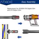 ATXKXE Extension Wands Tube Compatible with Dyson V12 Detect Slim, V10 Digital Slim Cordless Vacuum Cleaner, Extension Vacuum Replacement Parts Fit for Dyson, Gray