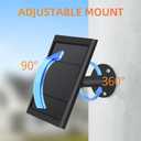 Paodekua 3 Pack 4W Solar Charger for Spotlight & Stick Up Outdoor Cam, Black, High Efficiency, 10FT/3M Long Cable with USB-C to Barrel Plug