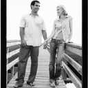 Malden International Designs Black Sleek With Silver Inside Border Picture Frame, 5x7, Black