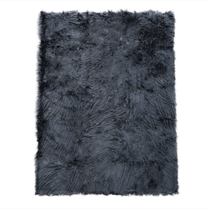 Fluffy Rugs Anti-Slip Rug Super Soft Faux Fur Carpet Mat Floor Mat,3 Inch Thicken Up to 45lbs , Grey