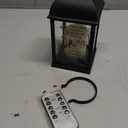 Memorial Lantern with Card - Sympathy Gift for Loss of Mom/Dad/Loved One, Bereavement Keepsake with Flickering Flame, Memory Lamp for Funeral Remembrance or Celebration (Black)