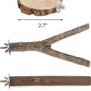 Mogoko 8 PCS Natural Wood Bird Perch Birdcage Stand Wooden Parrot Perch Stand Perch Platform Cage Accessories for Parrotlets Budgies Cockatiels Parakeets Lovebirds