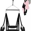 GAOLUWAN Sex Swing Ceiling Adult BDSM Bondage 360 Spinning Indoor Swing Sex Toys Furniture for Bedroom for Adults Couples with Steel Triangle Frame Heavy Duty Holds Up to 800LBS Adjustable Sweatshirt