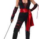 Spooktacular Creations 6 Pcs Halloween Ninja Costume for Women with Ninja Mask for Adult Halloween Costume Party (M)