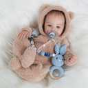 KSBD Reborn Baby Dolls - 18 Inch Realistic Baby Doll Lifelike Full Baby Boy Real Life Baby Doll with Soft Vinyl Body can Swimming with Accessories Gifts for Kids 3+