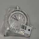 Westclox Vintage Style Bird Table Clock  Decorative Metal Desk Clock, Battery Powered, Retro Home Accent for Living Room, Bedroom, or Office (White)