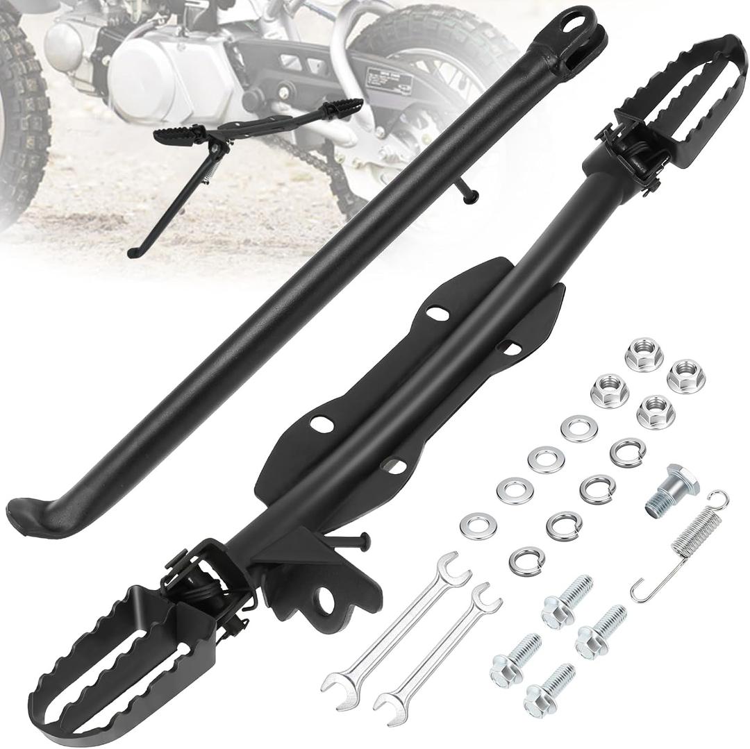 HIAORS Dirt Bike Foot Peg Mount Bracket Kickstand Kit Compatible with SSR 110 125 CRF50 XR50, Motorcycle Foot Pegs Bracket for 110cc 125cc TaoTao Coolster Baja Apollo Thumpstar Kayo Pit Bike Parts