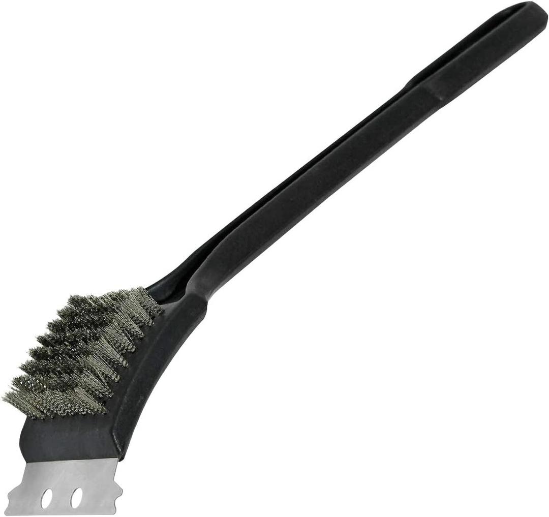 BBQ Cleaner Grill Brush Scraper Grill Cleaner BBQ Cleaning BBQ Wire Brush Barbecue Brush for Grill Cleaning Brush BBQ Brush Pizza Oven Cleaning Brush - Black