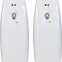 2PCS Automatic Air Freshener Spray Dispenser - Commercial and Home Use - Multiple Time Scent/Mist Release Settings for Room/Restroom Sprayer,Air Freshener not Included,White (2 Ounce (Pack of 2))