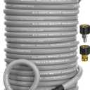 Pressure Washer Hose 200FT 4000 PSI, Kink Resistant Steel Braided Layer & NonMarking Rubber for Hot/Cold Water, High Power Washer Hose With 3/8 Inch Quick Connect & M22 Fitting, Gray