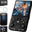 R36MAX Retro Handheld Game Console, 4.0 Inch 720x720 IPS Screen, Built-in 18,000+ Classic Game, Portable Hand Held Open Source Linux System, 4000mAh Battery Retro Gaming Console(Black 64GB)