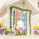 Happy Easter Door Cover Decorations 6x3ft Easter Party Decorations Backdrop Spring Eggs Bunny Flowers Hanging Banner for Indoor Outdoor Holy Sunday Party Supplies (bunny)