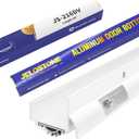 U-Shaped Aluminum Door Bottom Shoes with Drip Cap (White) - Fire Rated - 1-3/4"W x 1-5/16"H x 36" L Weather Stripping Seal for Exterior Doors, Vinyl Insert, Powder Coated JS-216DV