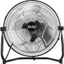 Xcity 14 Inch Metal Industrial Floor Fans, Max 2100 CFM, Heavy Duty High Velocity Fan with 3-speed and 360Adjustable Tilt, for Warehouse, Workshop, Factory, Garage